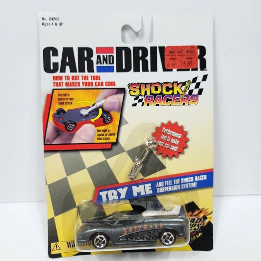 Car and Driver Shock Racers Grey Surfboard Surfbeat Surf Racer NEW 1:64 diecast